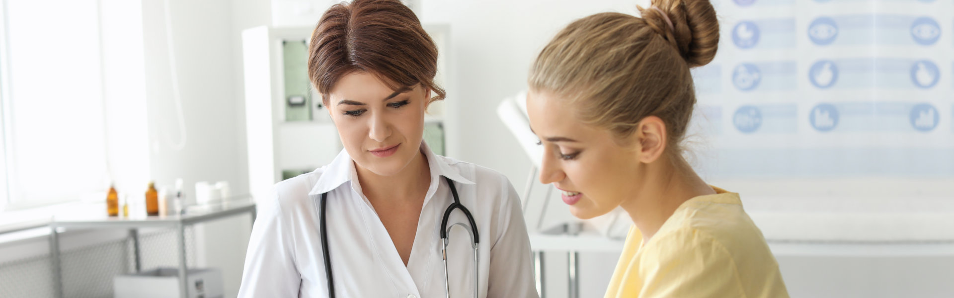woman undergo consultation